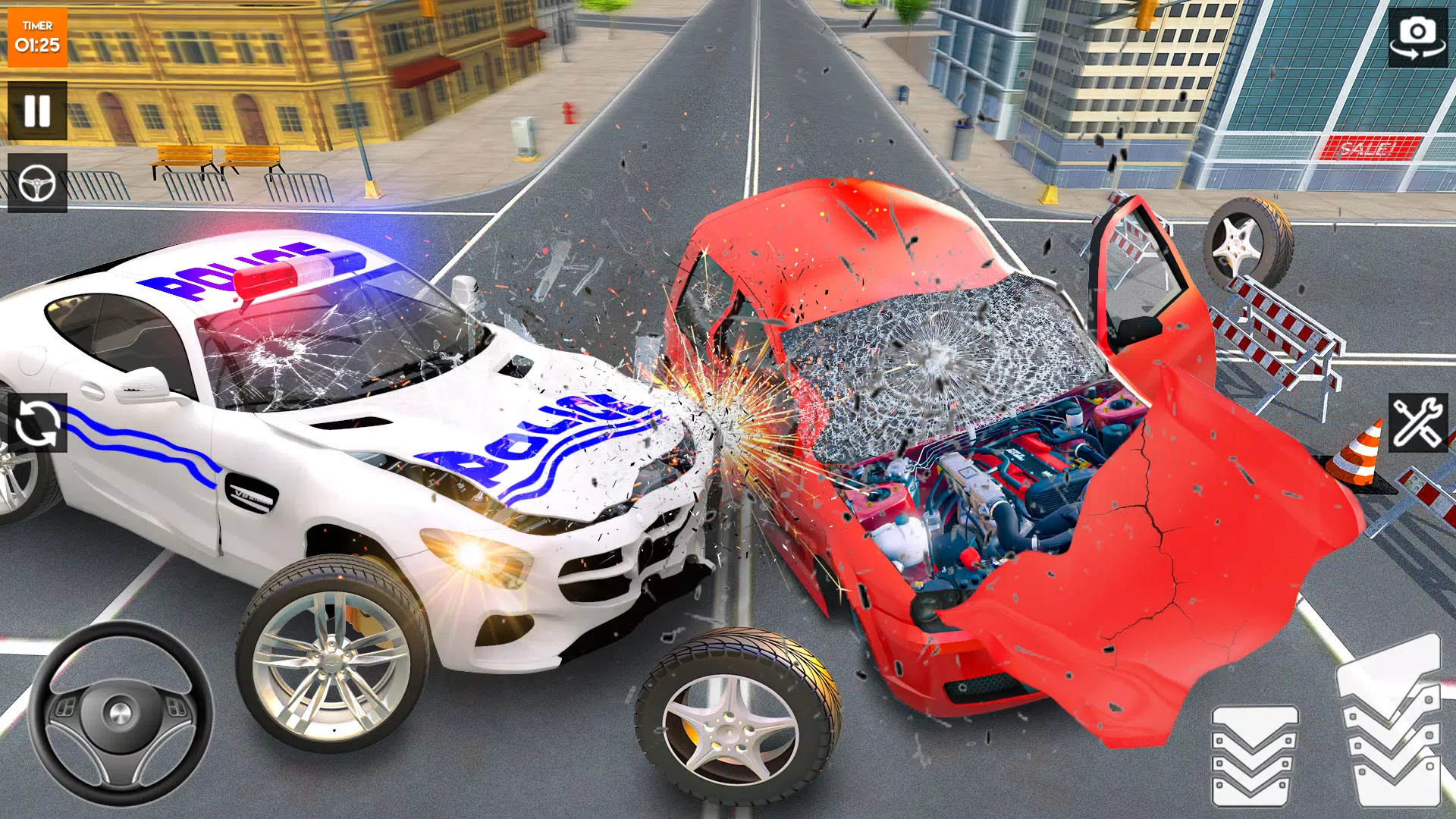 Android 用の 警察の車のゲーム 車のクラッシュ3d Apk をダウンロード