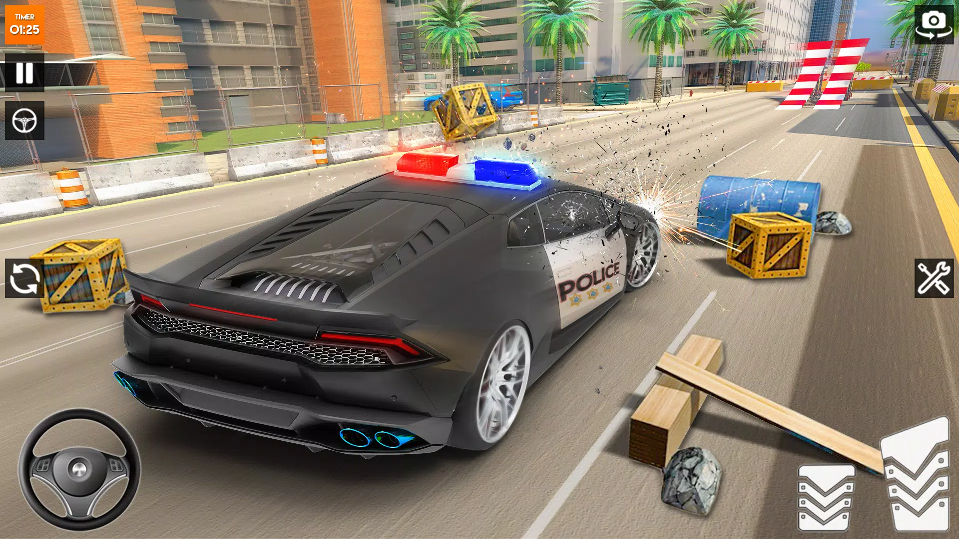 Android 用の 警察の車のゲーム 車のクラッシュ3d Apk をダウンロード