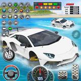 carreras de carros de agua 3d icono