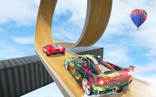 Impossible Crazy Car Track Racing Simulator syot layar 2