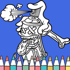 Monster Graffiti Coloring Book simgesi