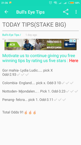 Daily sure free football predictions