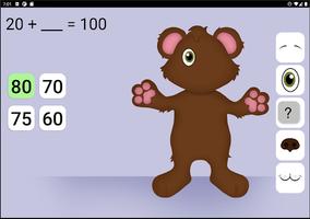 Teddy Bear Math - Sums of 100 poster