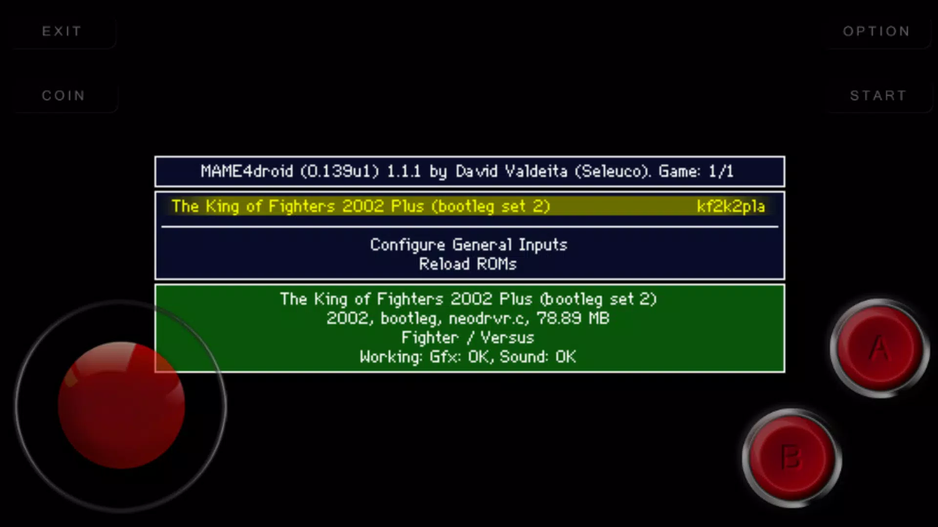 The King of Fighters 2002 Plus (bootleg set 1) - MAME 0.139u1 (MAME4droid)  rom download