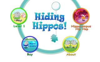 Hiding Hippos Memory Game Free poster