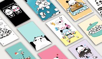 Cute Panda Wallpaper OFFLINE poster