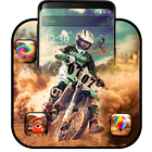 Motocross dirt bike thema-icoon