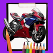 Livre de coloriage de motos
