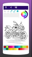 Livre de coloriage de motos capture d'écran 2