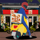 Jeu de livraison de pizza icône