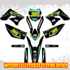 diseño de corte de etiqueta de la motocicleta icono