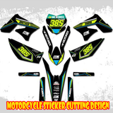 motorcycle sticker cutting design icon