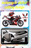 motorcycle sticker cutting design โปสเตอร์