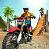 balapan sepeda motor trail 3d