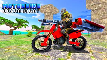 Motorbike Beach Fight - Beach Fighting Games Affiche
