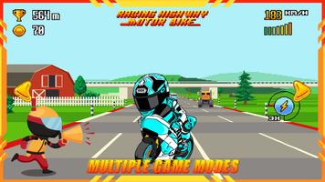 Racing Highway Game Motor Bike screenshot 3