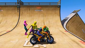 Super-héros Moto Mega Rampe capture d'écran 2