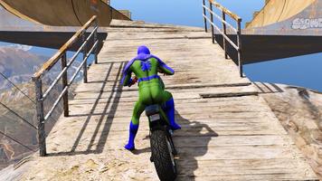 Super-héros Moto Mega Rampe capture d'écran 3