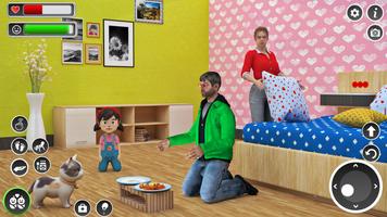 Maman virtuelle Papa: Bébé 3d Affiche