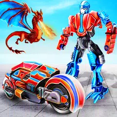Flying Dragon Robot Bike Games