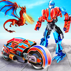 Flying Dragon Robot Bike Games icône