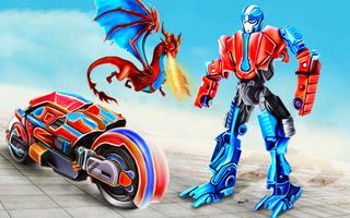 Flying Dragon Robot Bike Games постер