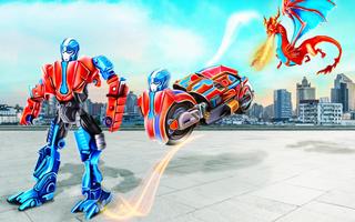 Flying Dragon Robot Bike Games 截图 2