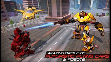 Flying Grand Robot Car Games скриншот 1