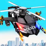 Flying Helicopter Police Robot Car Transform Game
