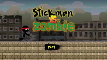 stickman vs zombies plakat