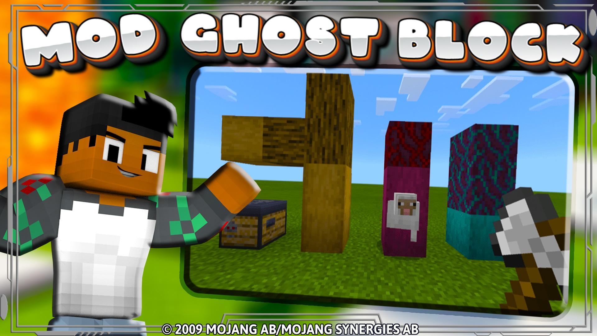Ghost blocks. Плакат майнкрафт.