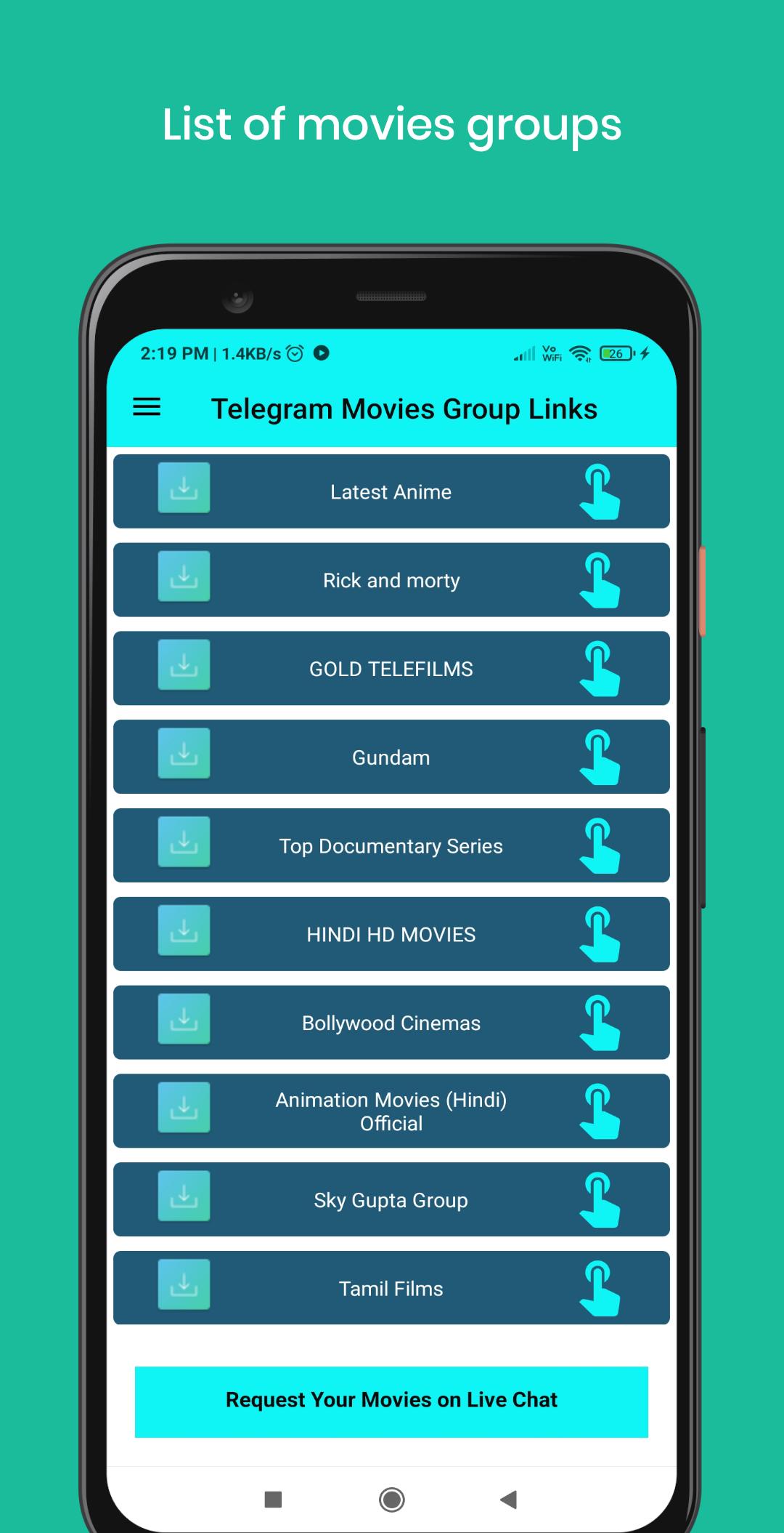movie downloader app APK für Android herunterladen