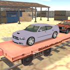 cargo train car transporter 3D icône