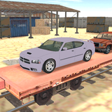cargo train car transporter 3D آئیکن