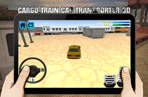 cargo train car transporter 3D Affiche