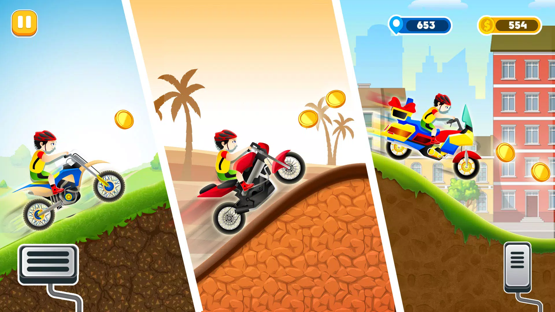 Jogo de corrida de moto, motos coloridas na corrida, motinhas vídeo infantil  pra crianças 