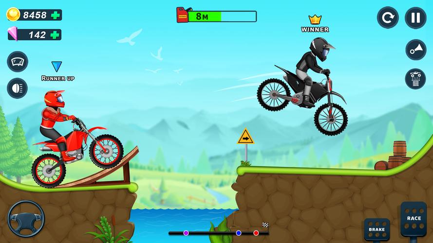 Moto voadora, jogo da corrida de moto aquática, vídeo infantil pra crianças,  joguinho de celular 