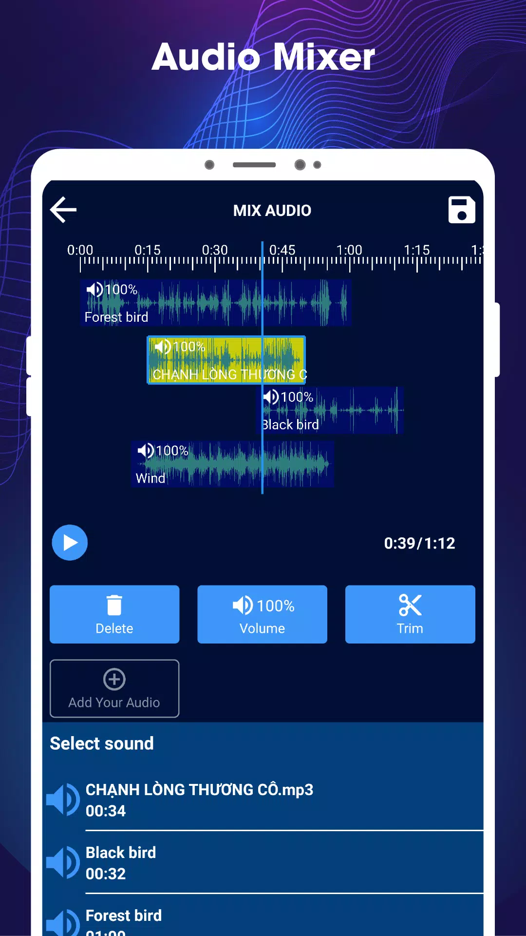 ดาวน์โหลด โปรแกรมตัดต่อเพลง:ตัด Mp3, Mix APK สำหรับ Android ดาวน์โหลด โปรแกรมตัดต่อเพลง:ตัด Mp3, Mix Apk สำหรับ Android