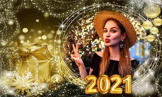 2021 New Year Photo Frame Editor capture d'écran 1