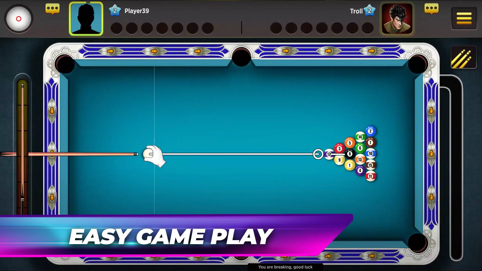 MPL Pool Game, Multiplayer Pool Game