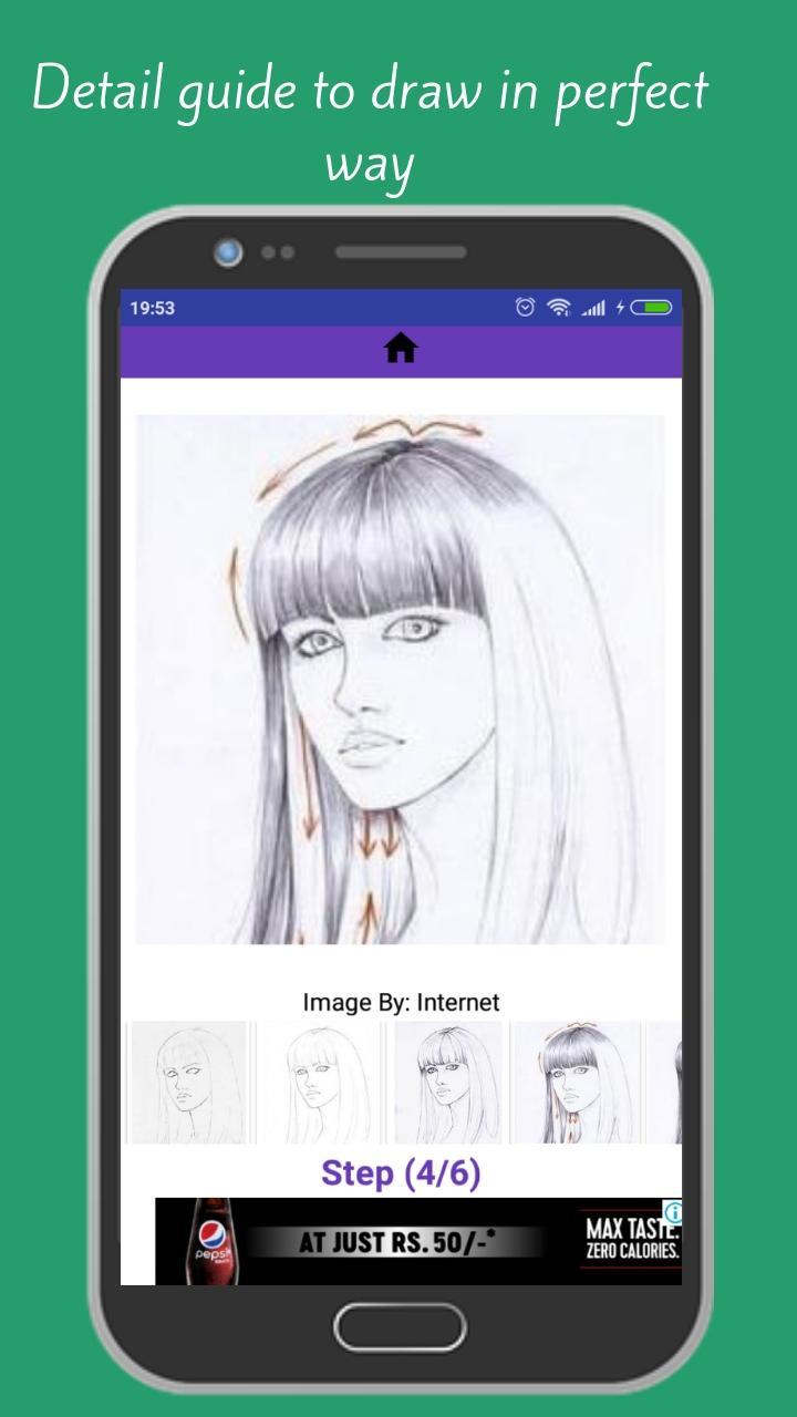 Learn to Draw Woman Face Step by Step Offline APK untuk Unduhan Android