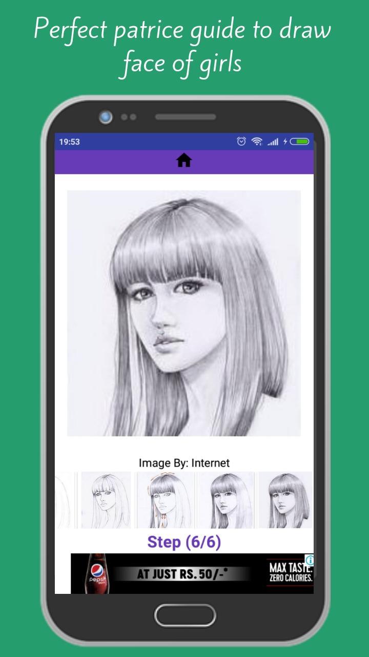 Learn to Draw Woman Face Step by Step Offline APK für Android herunterladen