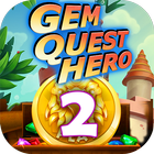 Gem Quest Hero 2 - Jewel Games Quest Match 3 icône