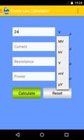 Ohm's Law Calculator capture d'écran 1