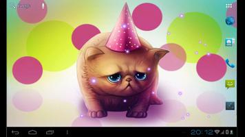 2 Schermata Birthday Cat : Cute Live wallp