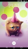 Birthday Cat : Cute Live wallp syot layar 1