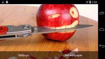 Apple and Knife Live Wallpaper स्क्रीनशॉट 3