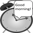 Speaking alarm clock icon