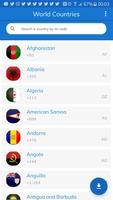 Code des pays du Monde poster