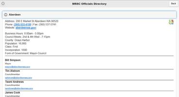 MRSC Officials Directory screenshot 2